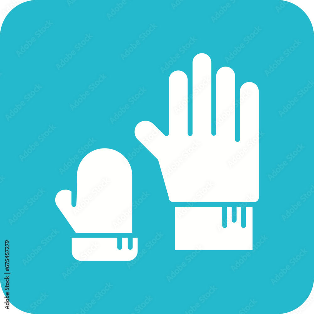 Fototapeta premium Space Gloves Line Color Icon