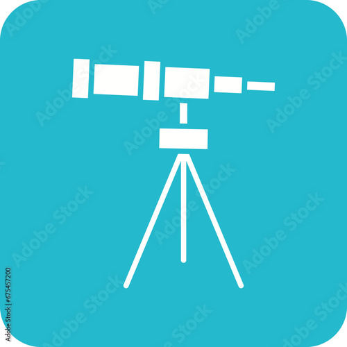 Telescope Line Color Icon