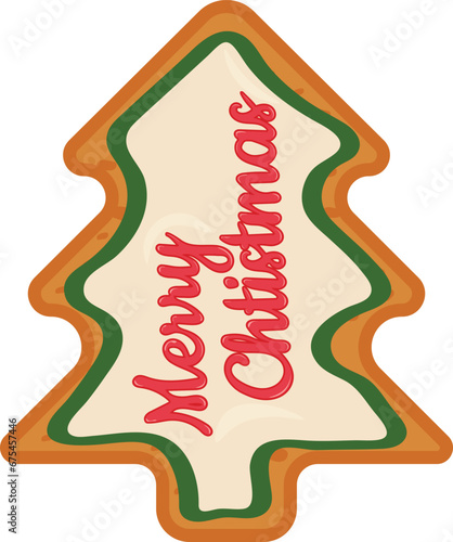 Название: Christmas cookies. Vector Christmas cookies top view. Collection of ginger cookies.