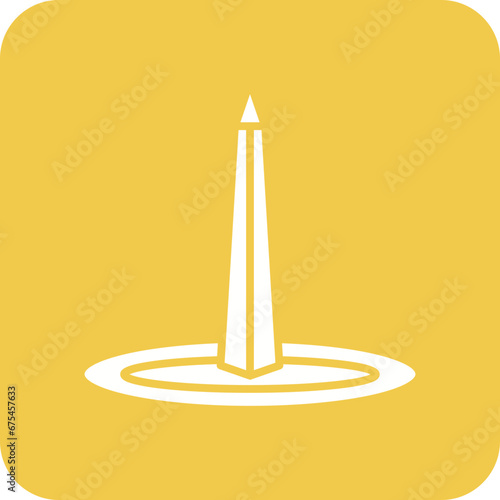 Obelisk Of Buenos Aires Line Color Icon