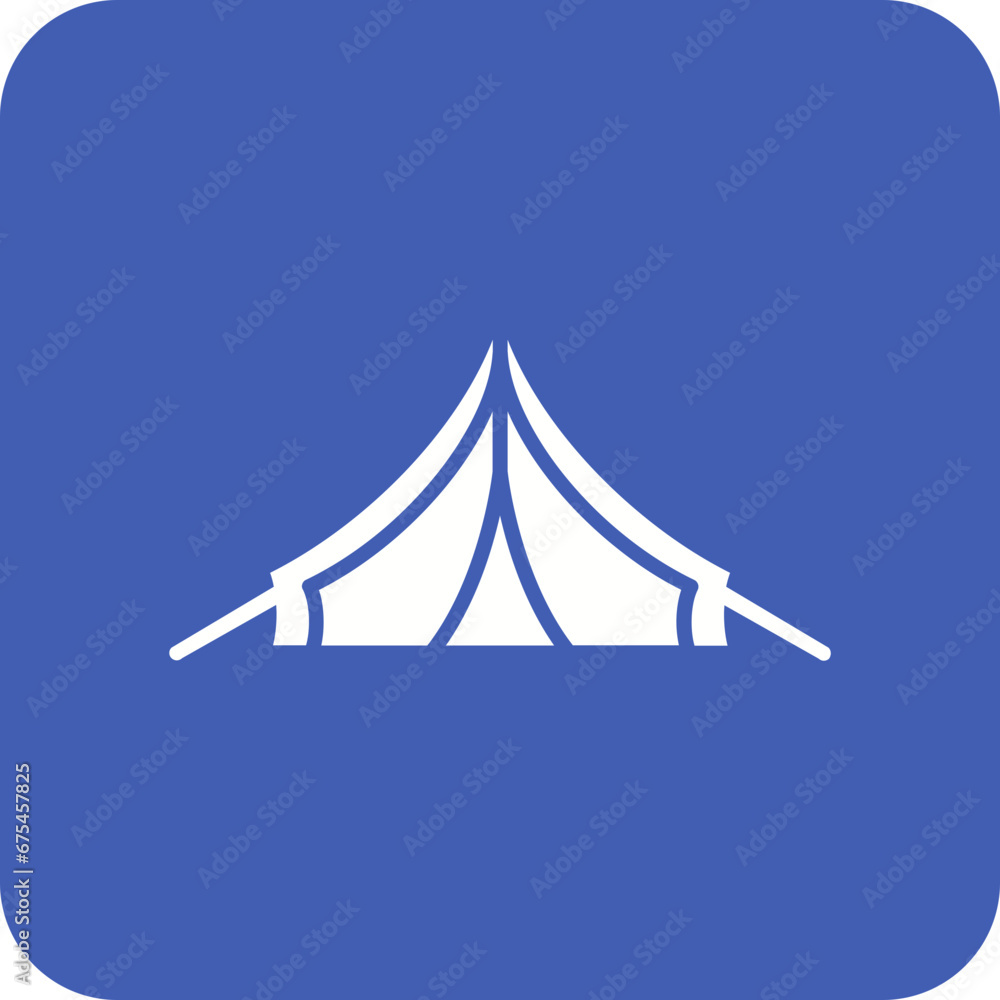 Army Tent Line Color Icon