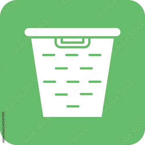 Clothes Basket Line Color Icon