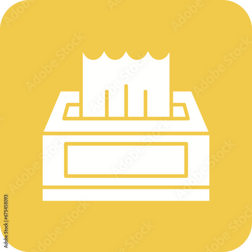 Tissue Box Line Color Icon