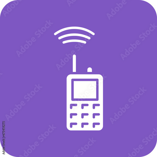 Walkie Talkie Line Color Icon