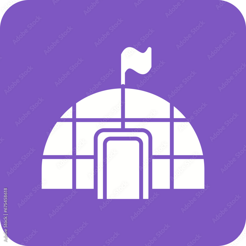 Igloo Line Color Icon Igloo Line Color Icon