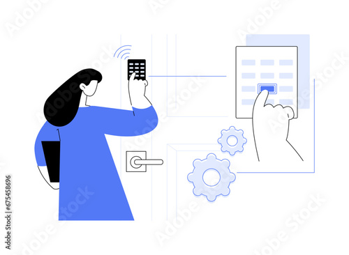 Touch sensor abstract concept vector illustration.
