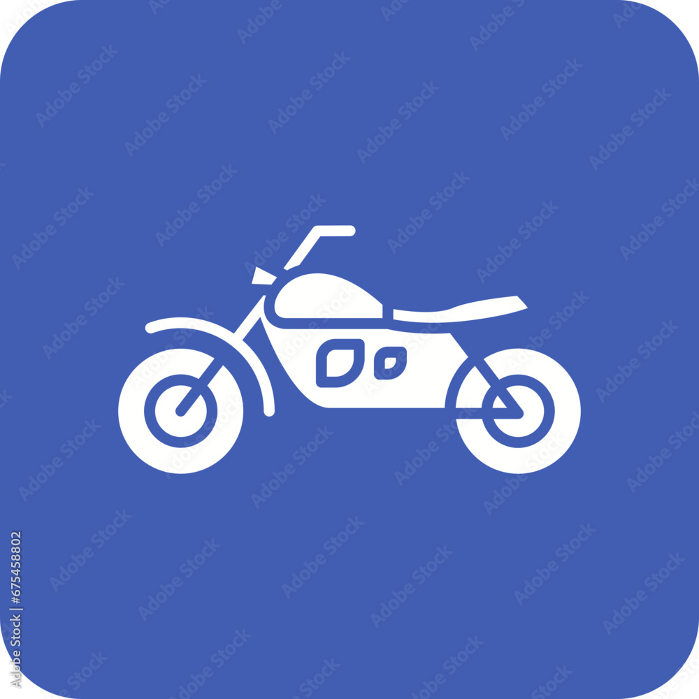 Fototapeta premium Motorbike Line Color Icon