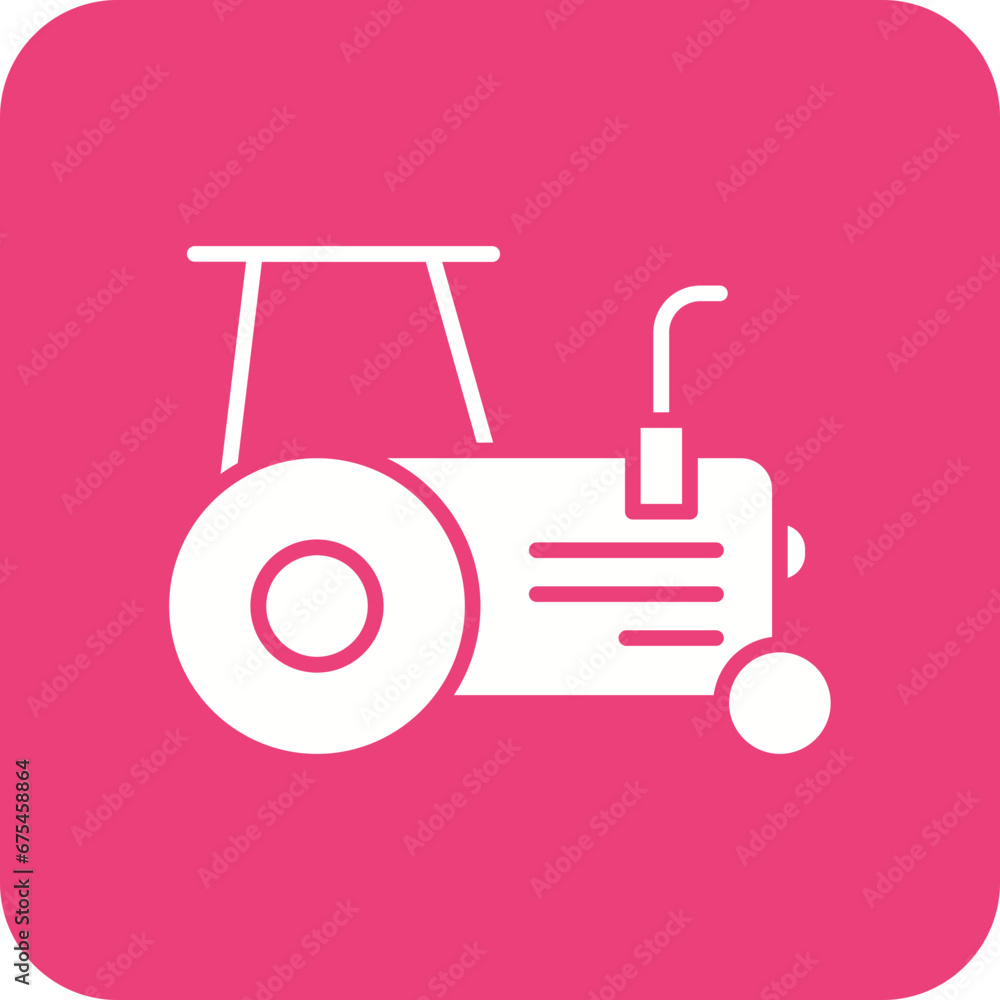Obraz premium Tractor Line Color Icon