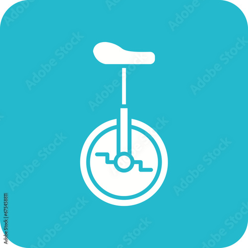 Monocycle Line Color Icon