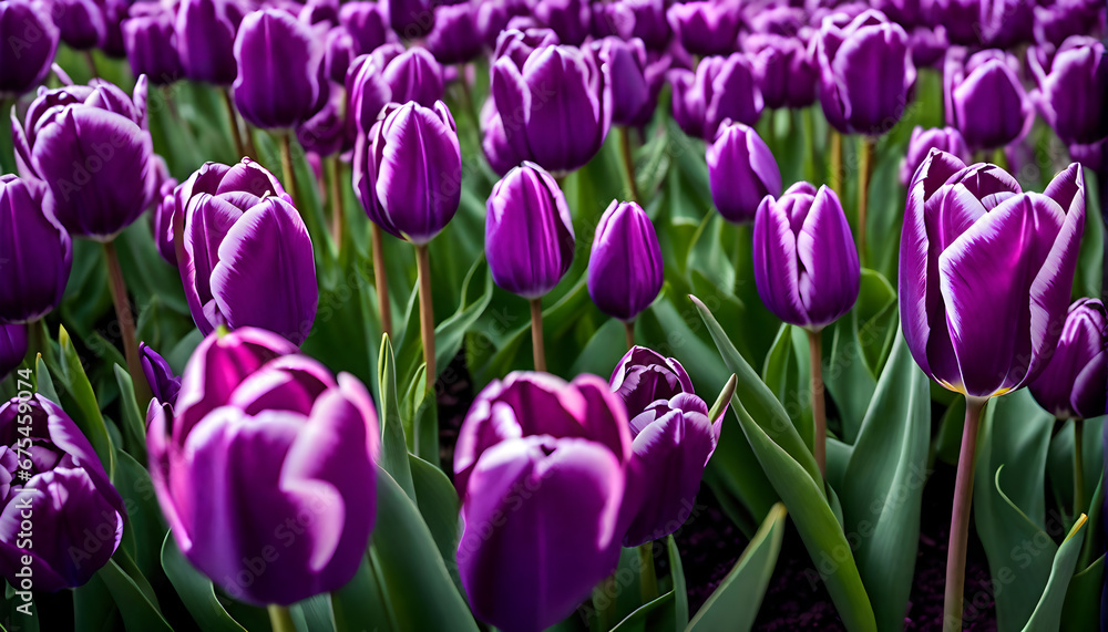 Fototapeta premium colorful tulip field background