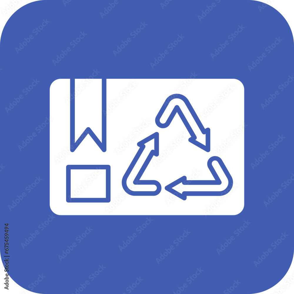 Package Recycle Line Color Icon Package Recycle Line Color Icon