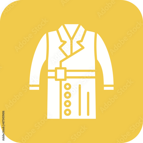 Long Coat Line Color Icon