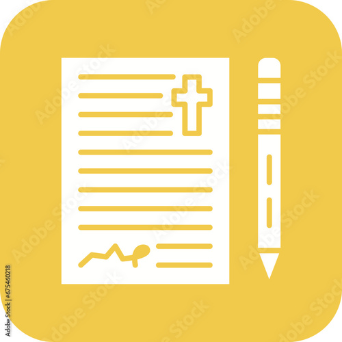 Testament Line Color Icon