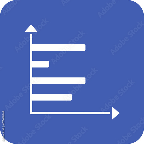 Horizontal Bar Chart Line Color Icon