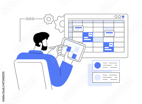 Schedule a meeting abstract concept vector illustration.