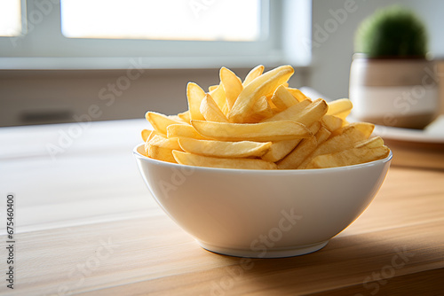 Potato Finger Chips in a White bowl