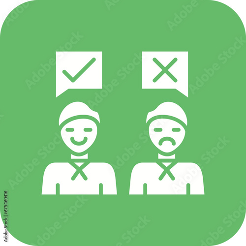 Disagree Line Color Icon