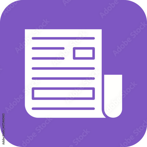 Newspaper Line Color Icon