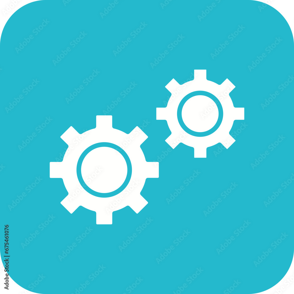 Gear Line Color Icon Gear Line Color Icon