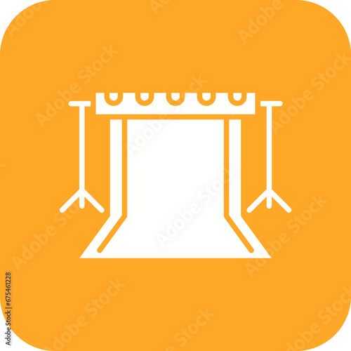 Camera Backdrop Line Color Icon