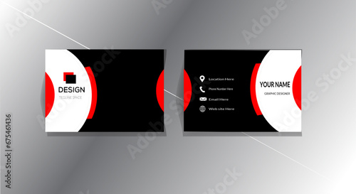 Creative modern double sided business card.
