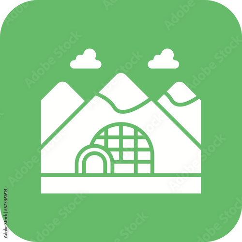 Igloo Landscape Line Color Icon