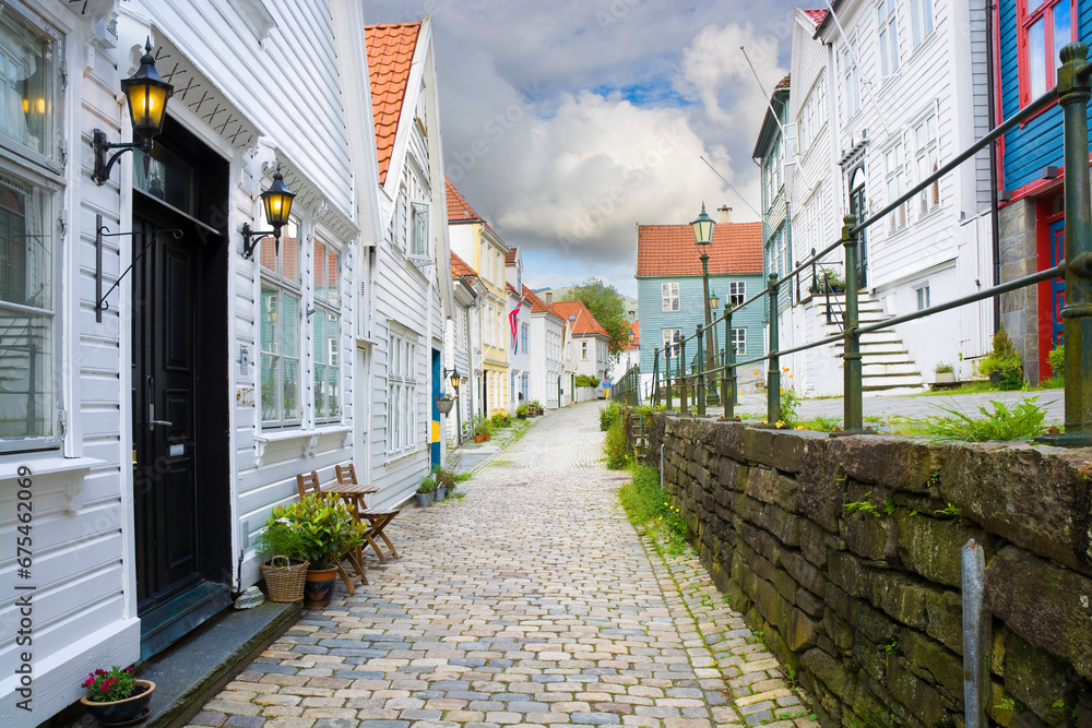 Wooden traditional architecture in Bergen, Norway Wooden traditional architecture in Bergen, Norway