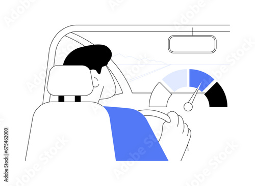 Speed limit abstract concept vector illustration.