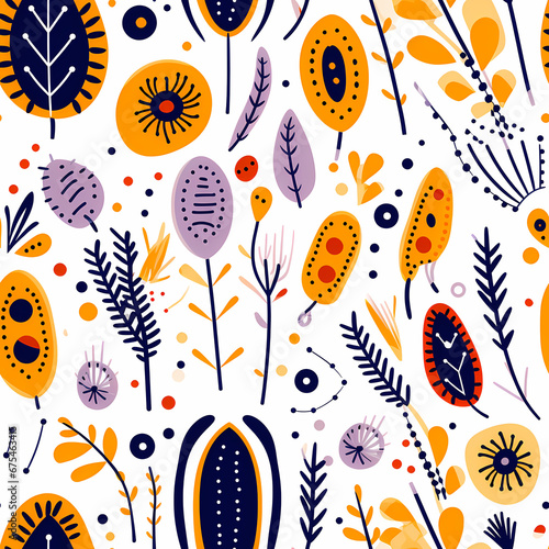 a seamless pattern with yellow purple and blue colors