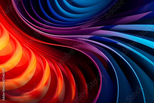 abstract fractal background of colorful swirling lines
