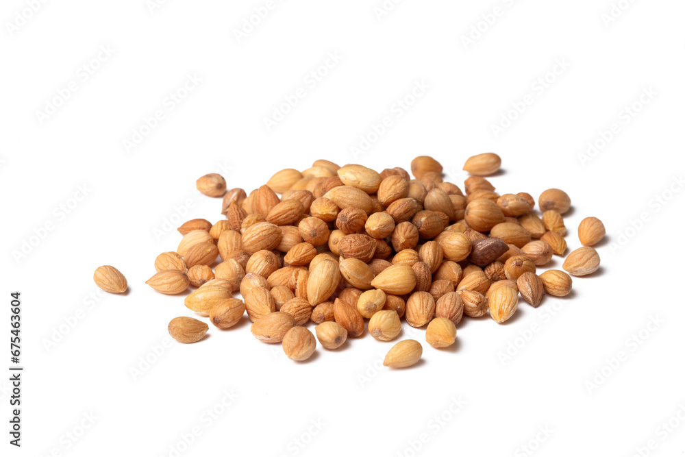 Mahlep, Mahlab or Mahaleb seeds isolated on white background Mahlep, Mahlab or Mahaleb seeds isolated on white background