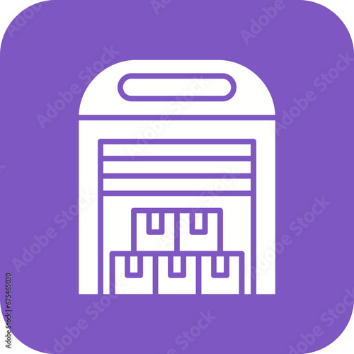 Data Warehouse Line Color Icon
