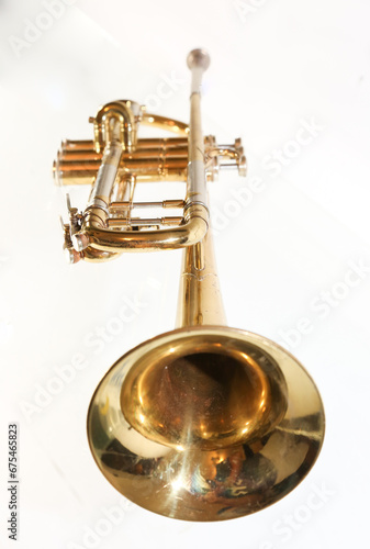 Trumpet on White Background