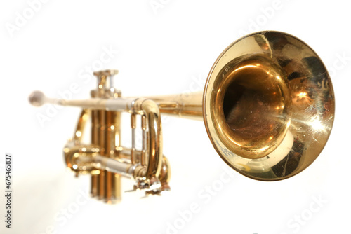 Canvas Print Trumpet on White Background
