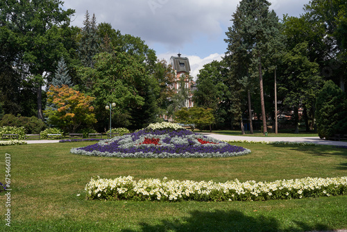 Hradec Kralove, Czech Republic - July 22, 2023 - the Jirasek Park on a summer sunny day photo