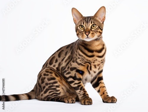 Awesome epic photo of cat on white background