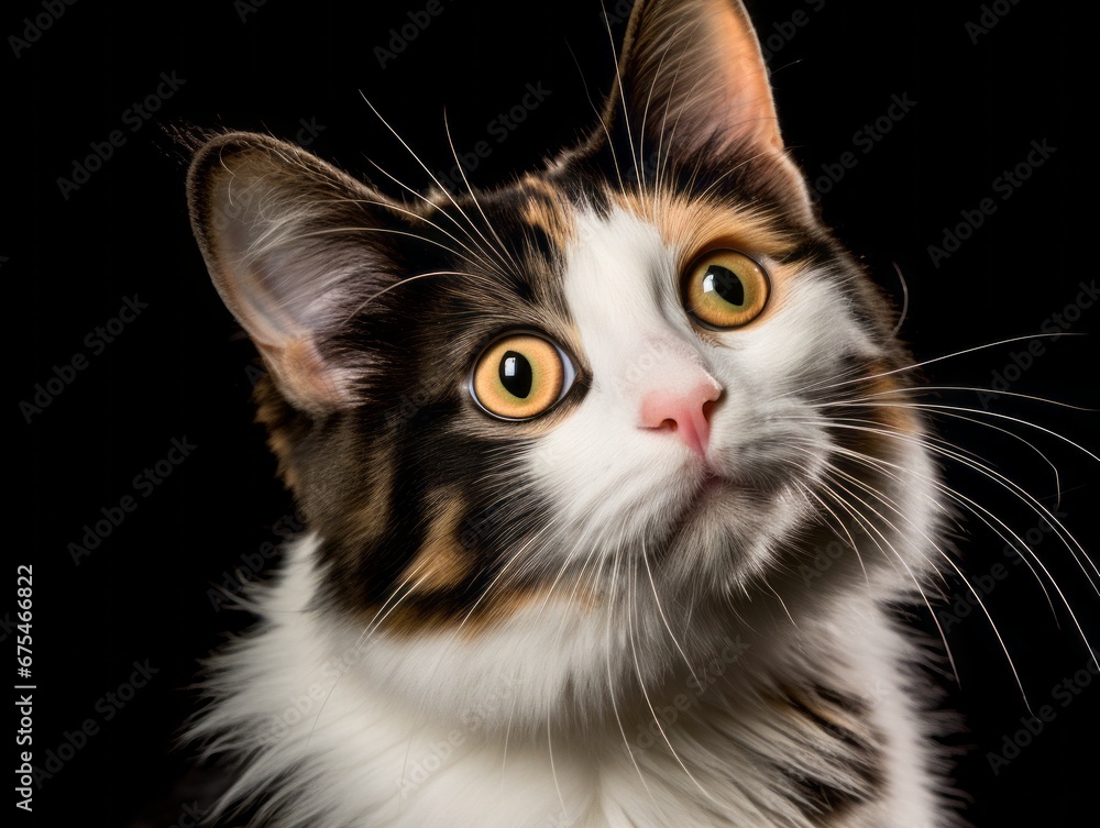 Cat in pose on white background Cat in pose on white background