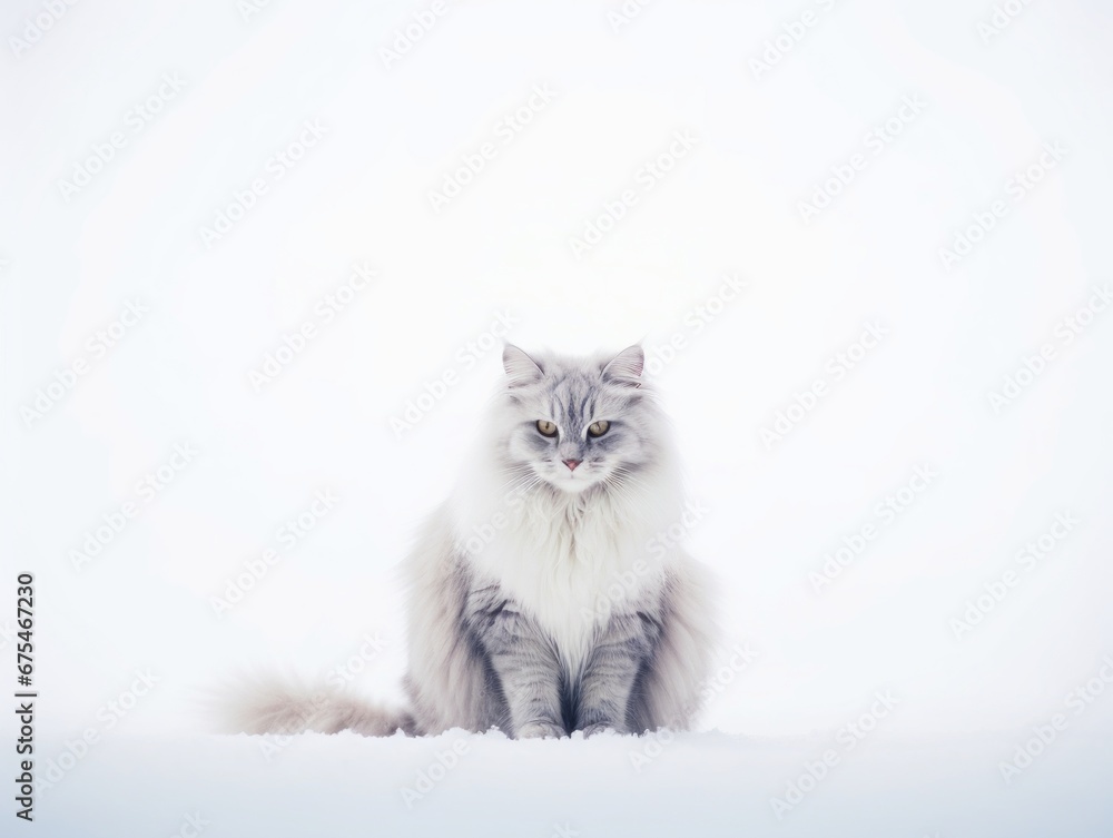 Cat in pose on white background Cat in pose on white background