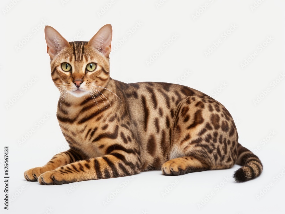 Cat in pose on white background Cat in pose on white background