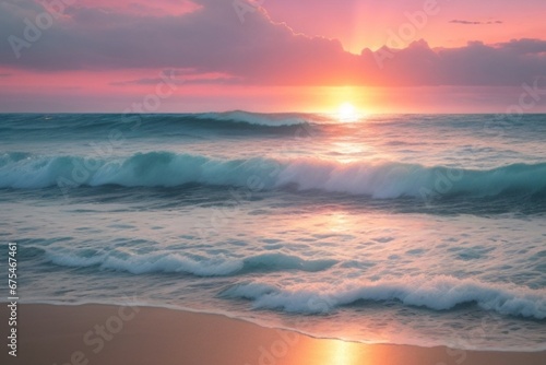 sunset on the beach © Ahmad khan