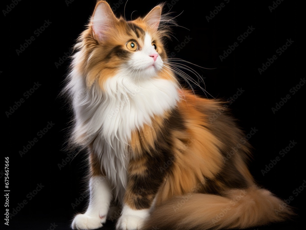 Cat in pose on white background Cat in pose on white background