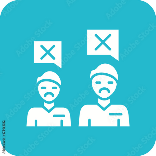 People Disagree Line Color Icon