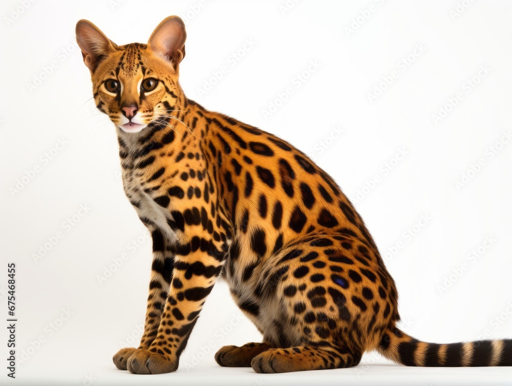 Cat in pose on white background Cat in pose on white background