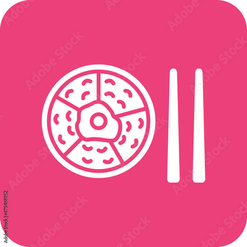 Bibimbap Line Color Icon