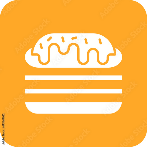 Cuban Sandwich Line Color Icon