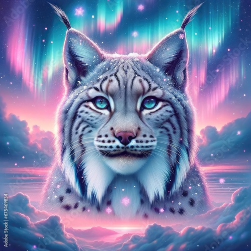 Aurora Majesty: Snowy Lynx © Tadeusz