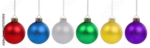 Christmas balls baubles ball bauble decoration isolated on white