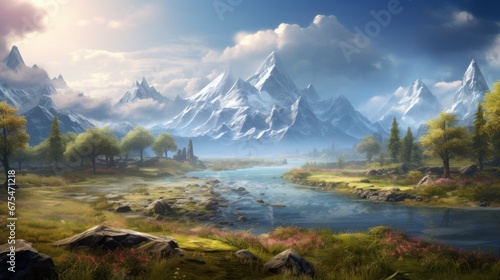 Fantasy landscape art and its profound impact on player engagement and emotional connection to the magical game world © Damian Sobczyk