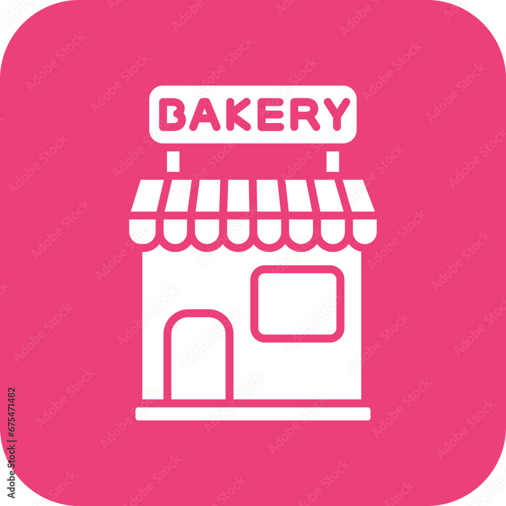 Obraz premium Bakery Shop Line Color Icon