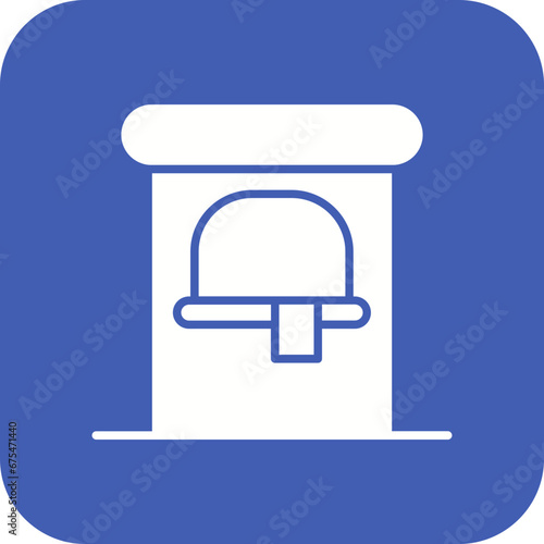 Ticket Office Line Color Icon